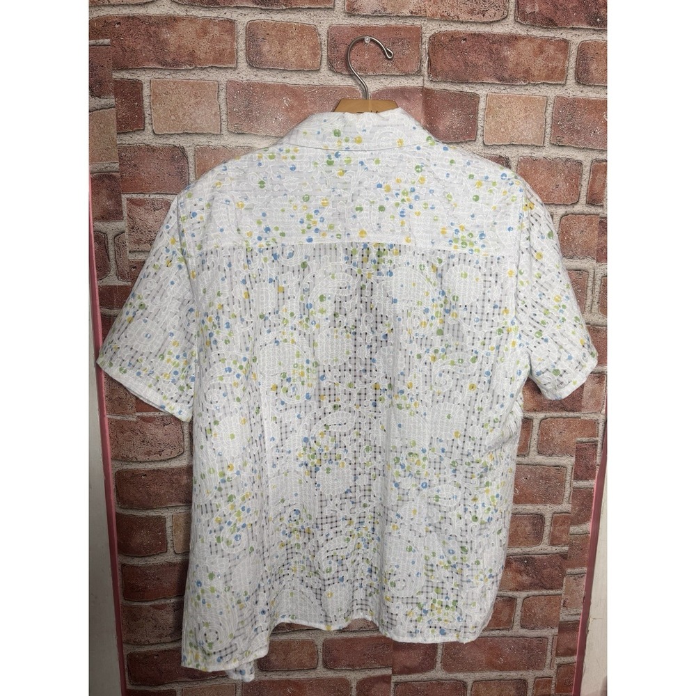 NWT Alfred Dunner Womens Size Medium Watercolor Floral Print Blouse Top NEW - Picture 6 of 6